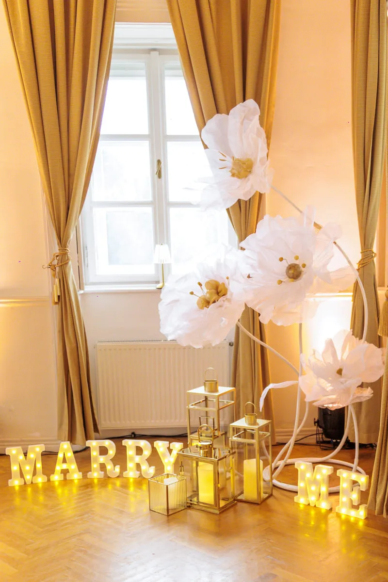 Romantikus lánykérés pillanatkép